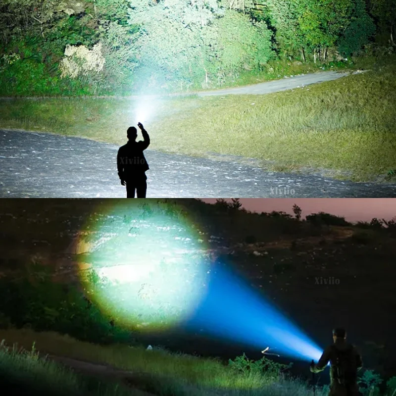 2025 4000LM Most Powerful LED Flashlight USB Rechargeable Lamp XHP70 Ultra Powerful Flashlight Tactical Lantern Camping Torch
