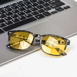 SHINU Yellow Lenses Night Vision Glasses Men, Orange lenses glasses blue light blocking computer glasses anti blue light eyewear