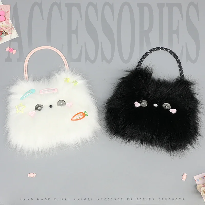 

Cute Fluffy Anime Y2K Subculture Cat Backpack Cosplay Accessories Purse JK Girl Bag Cartoon Backpack Girls Decorate Kid Gift