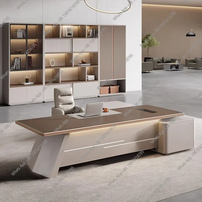 YX High Quality Desk European Minimalist Storage Accessories Cabinet Executive Corner Office Desk Art Work Escritorio Furniture