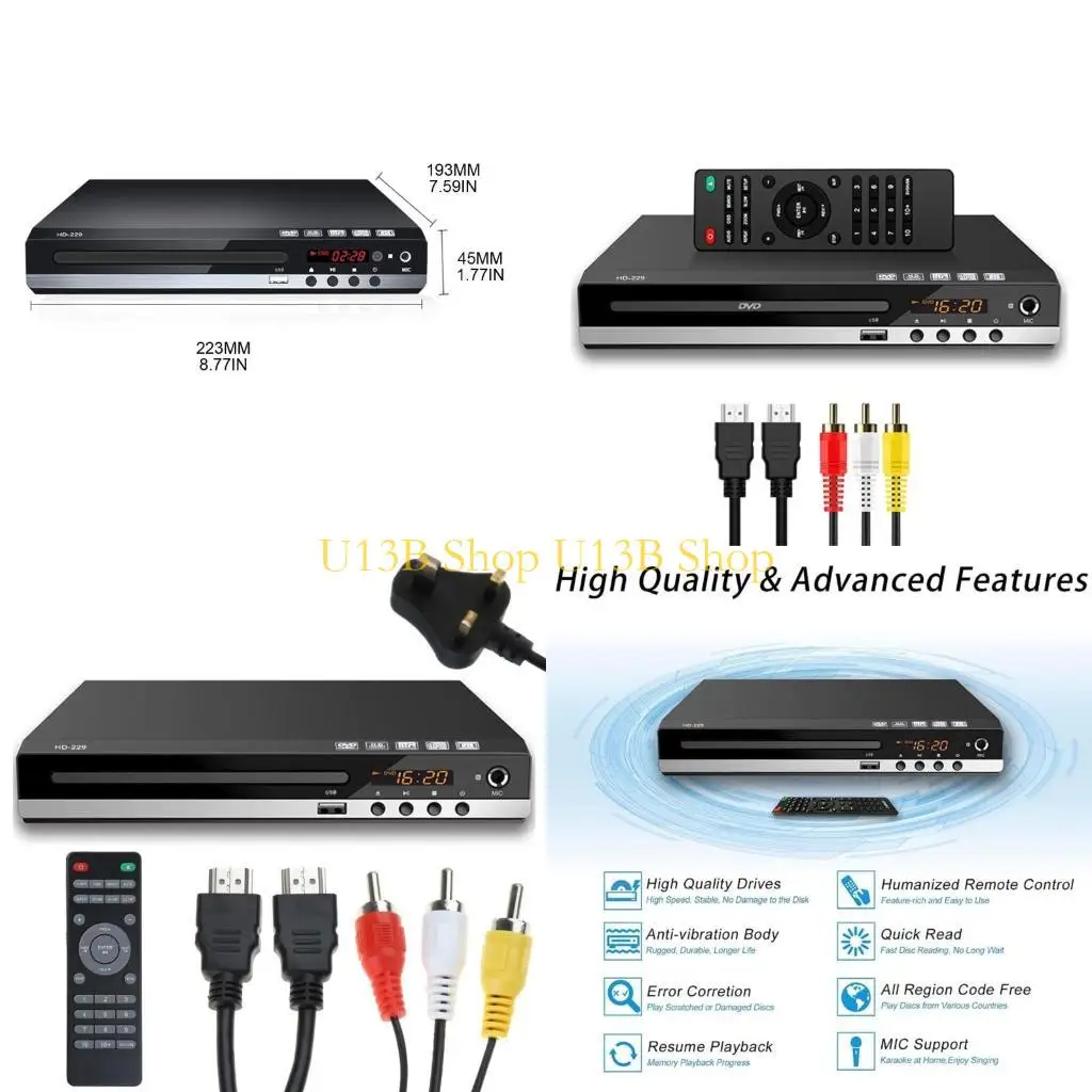 DVD Player U13B para com CD-RW Compatível com Compatível