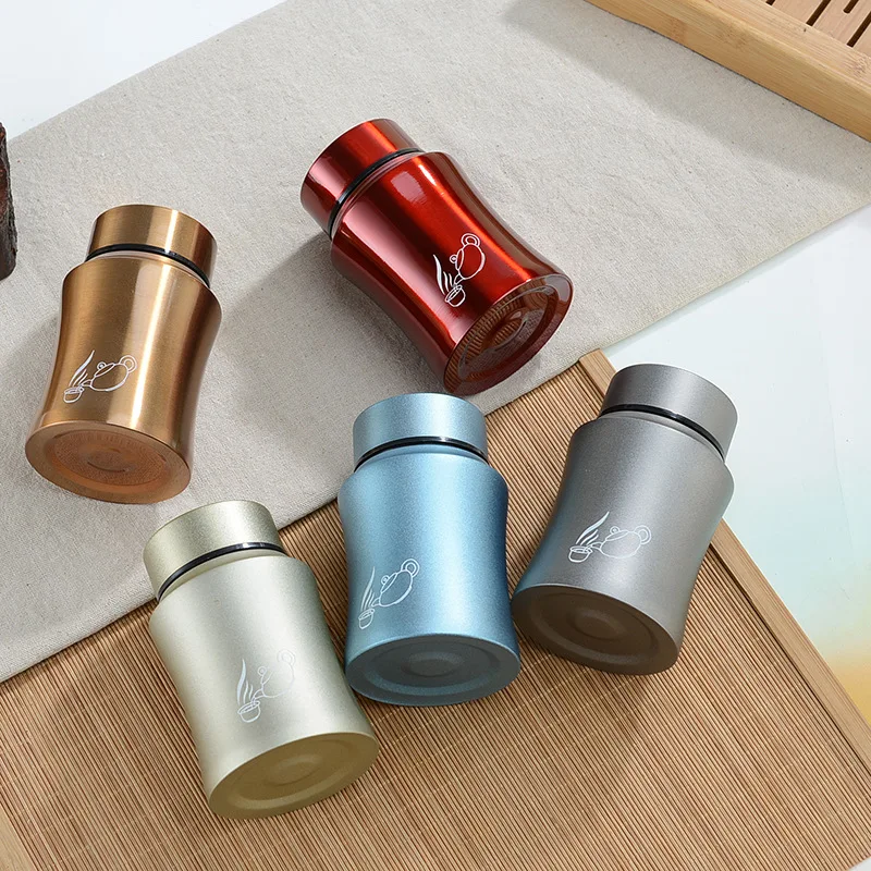 Portable Stainless Steel Sealed Tea Cans, Travel Storage Container, Coffee Beans, 70*115mm