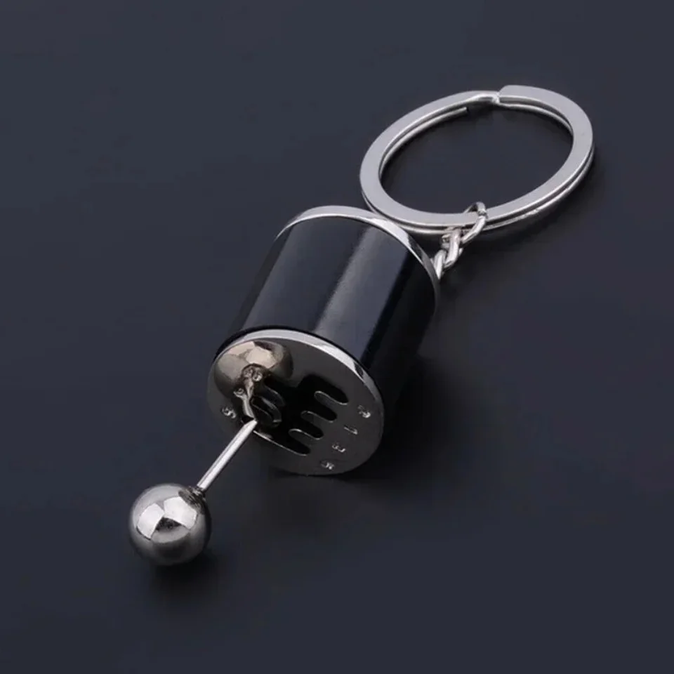 Metall-Schlüsselanhänger Kreatives Auto-Schalthebel-Modell Sechsgang-Schaltknauf Getriebe-Modell Schlüsselanhänger Antistress-Spielzeug für Erwachsene Neue Fidget-Spielzeuge – Detail 2