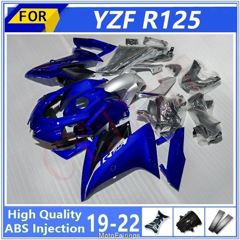 Motorcycle Fairing Body Kit For YZF R125 2019-2022 Model Glossy Blue Fairings YZFR125 YZFR15 19 20 21 22 Bodywork Plastic
