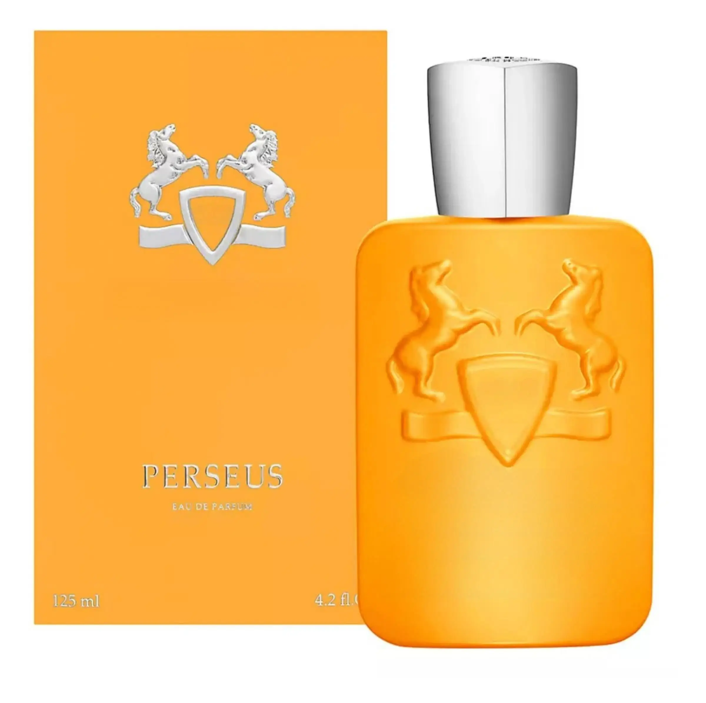 

Perseus Eau de Parfum: 125ml Vibrant Orange Bottle, Fresh Citrus Scent for Men