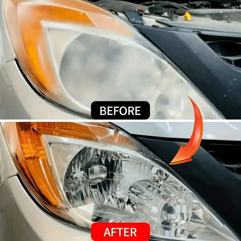 Car Headlight Repair Cream, Fix Yellowing, Haze & Scratches, Restore Clarity, Improve Night Vision, Easy DIY Use