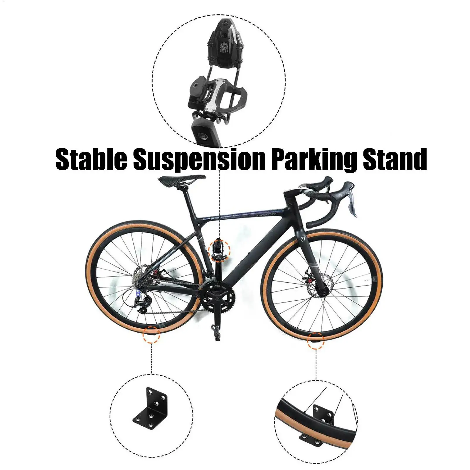 

Wall Bike Rack Bicycle Pedal Garage Storage Hanger Heavy Duty Horizontal Bike Rack For Home Garage Workshop Shed Studio Living