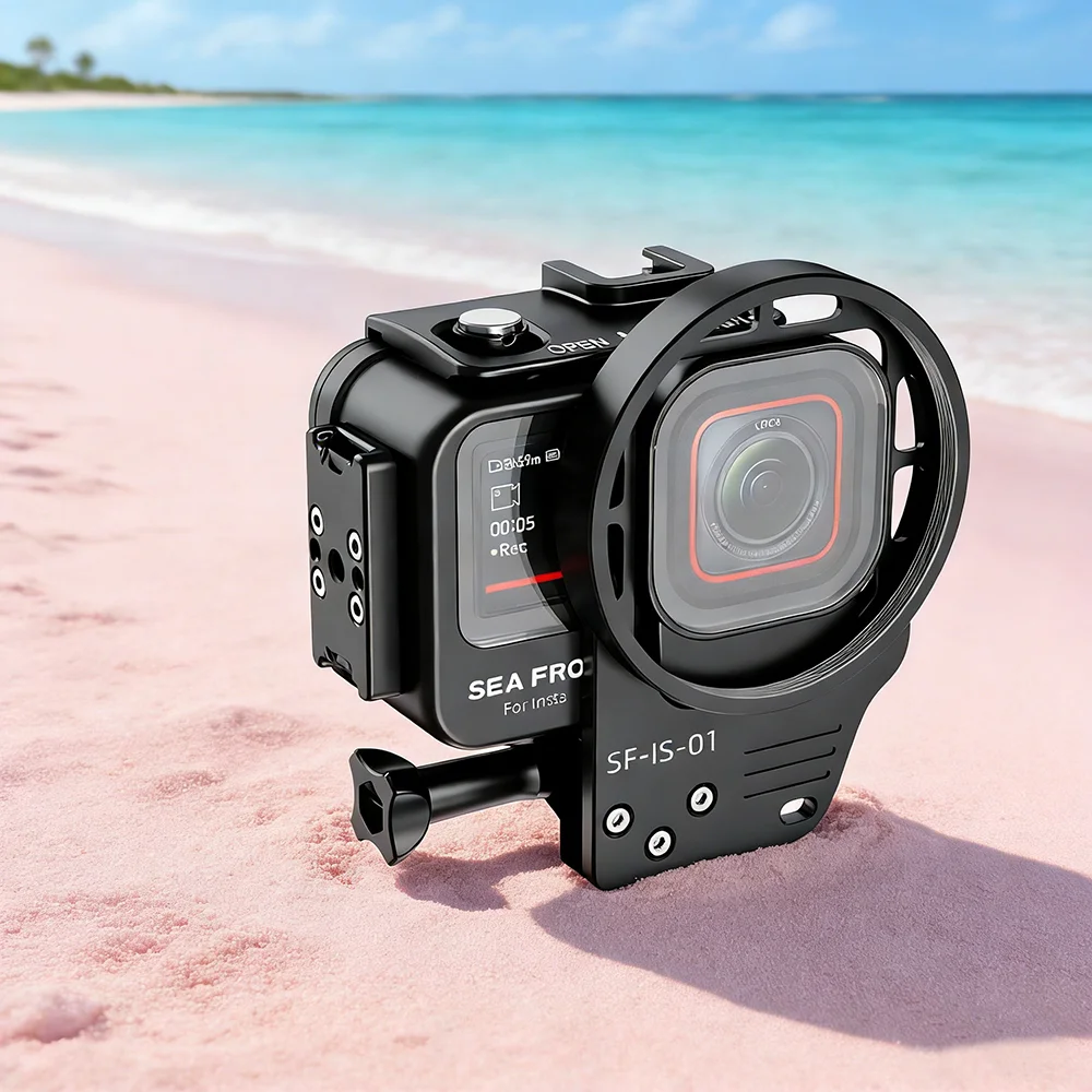 

Seafrogs Universal 60m Aluminum Waterproof Housing for Insta 360 ace pro 2/Insta 360 ace pro with Filter Frame Without handle