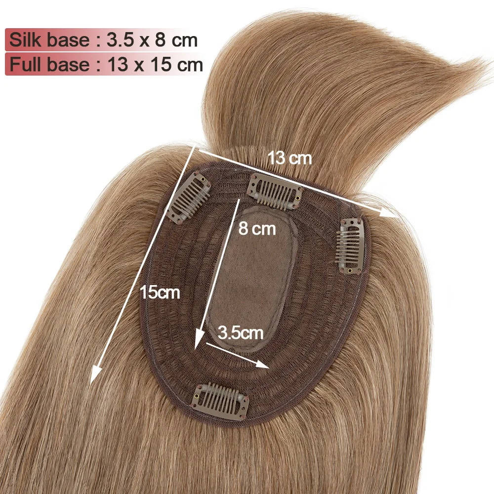 Rich Choices 13x15cm Human Hair Toppers With Bangs Upgraded Scalp Base Hairpieces Wigs Clip In Natural New Topper Hair Piece