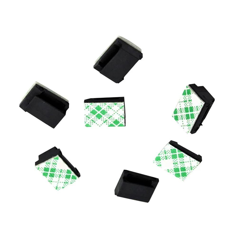 

40Pcs Car Wire Cable Clips PVC Self Adhesive Strong Grip Cable Organizer Holder Clips for GPS Data Computer USB Christmas