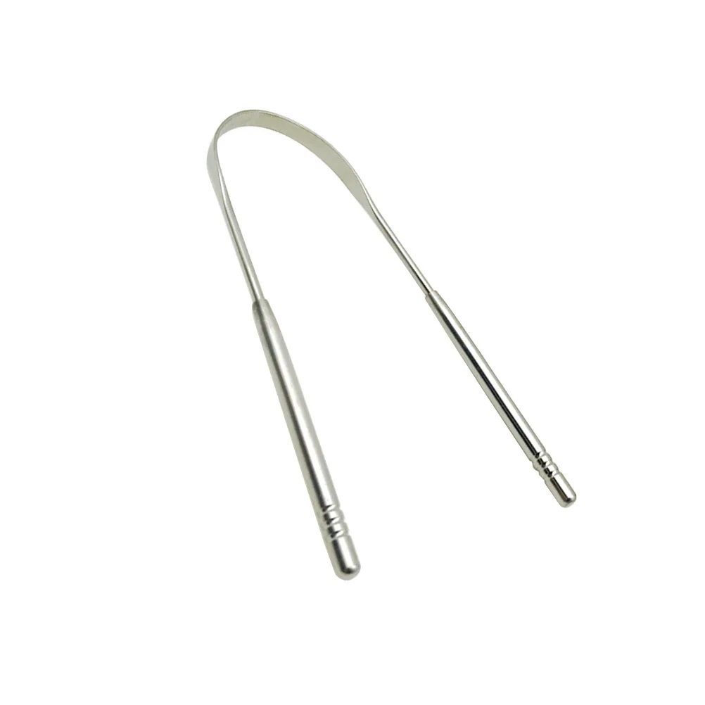 

Stainless Steel Tongue Scraper Cleaner 13x95x05cm Top-Class Metal Oral Hygiene Bad Breath Remover Adjustable Fit Any Mouth