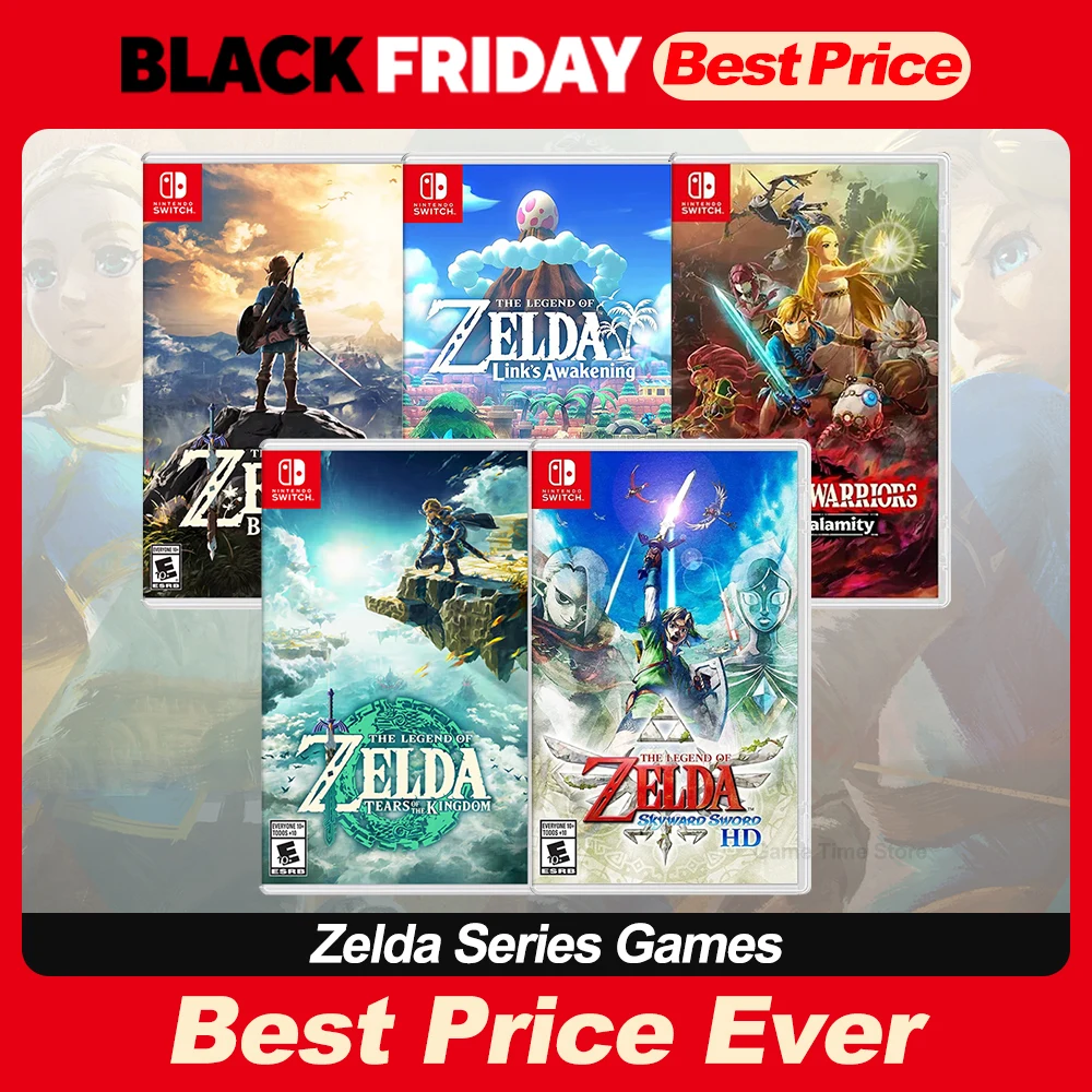 The Legend of Zelda Tears of the Kingdom Skyward Nintendo Switch Game Breath of the Wild Link's Awakening Zelda Series Game Deal