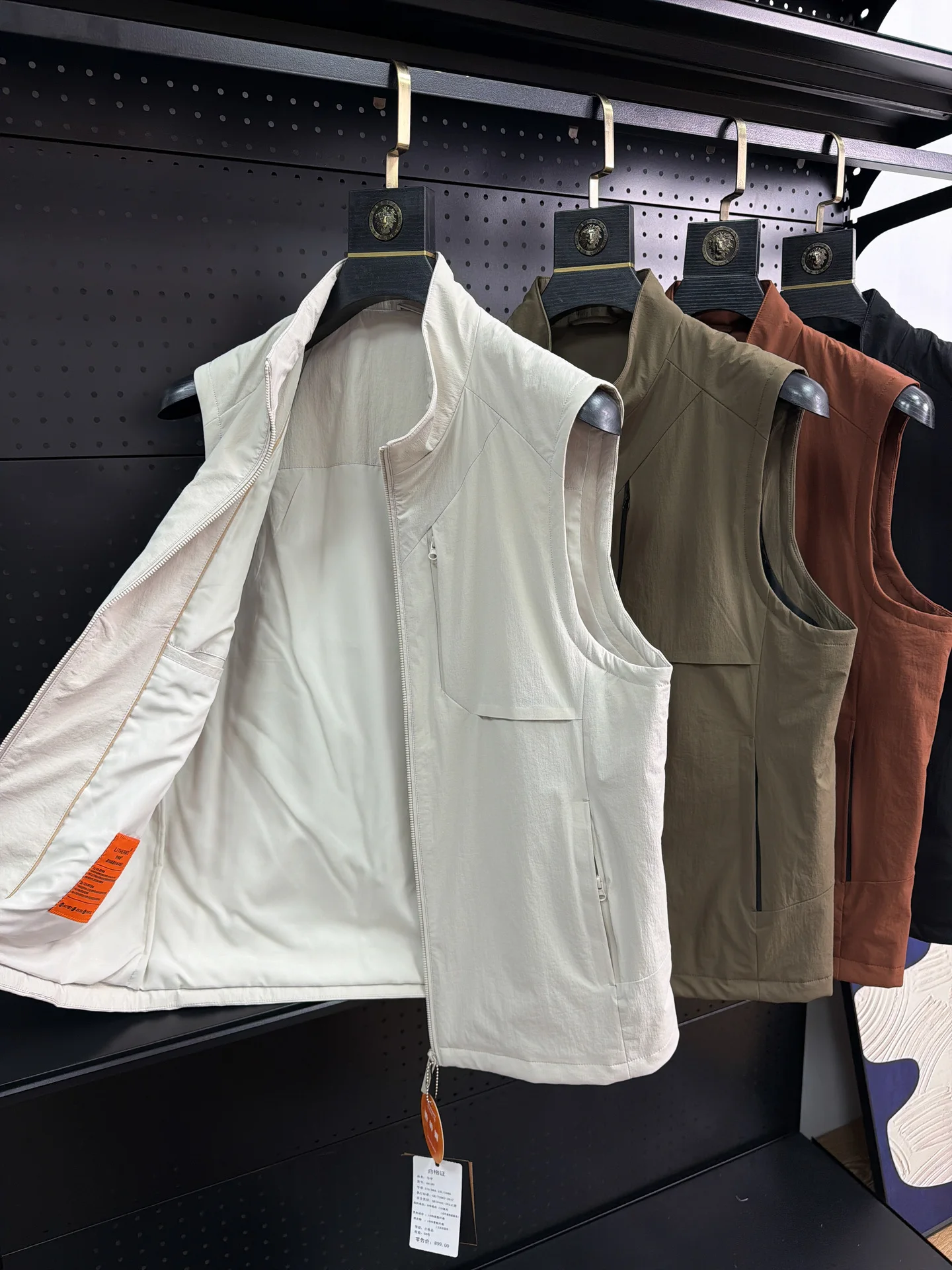 Heat-Tempered Functional Heating Fiber Lightweight Warm Elastic Stand Collar Vest Trendy Men's Fashion Urban Style Winter Out...
