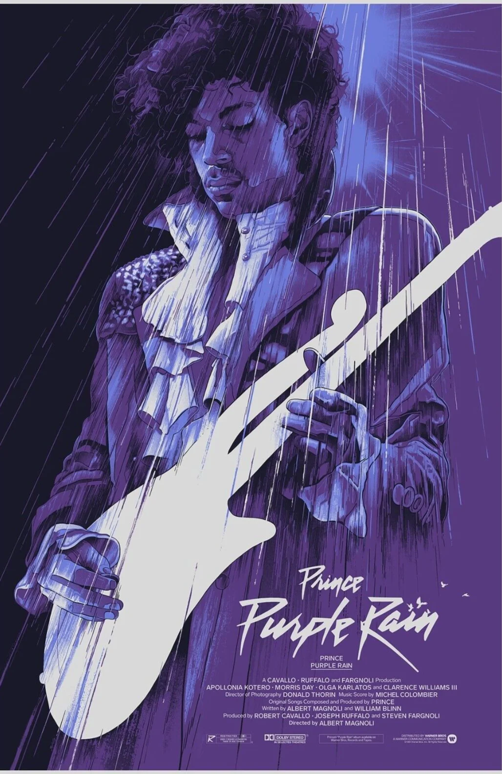 Prince Purple Rain Portrait Rare Poster Wall Art Rome Decoration