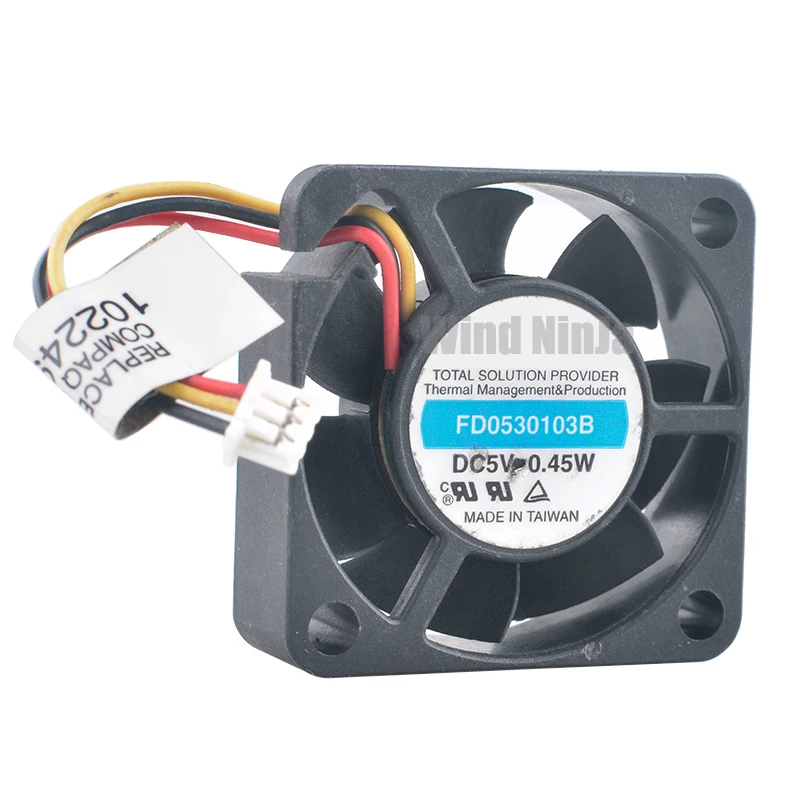 

FD0530103B Вентилятор диаметром 3 см, 30 мм, 30x30x10 мм, 5 В постоянного тока, 0,45 Вт, 3-контактный микровентилятор с шарикоподшипником для проекторов