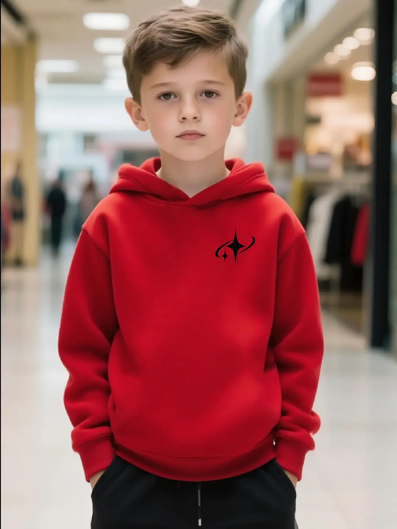 Autumn/Winter Starlight Team | Children's Galaxy Pattern Hoodie | Sparkling Starlight Print Pullover