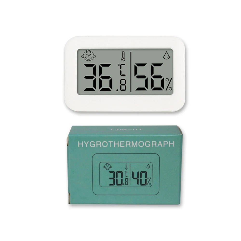 LCD Electronic Digital Temperature Humidity Meter Indoor Outdoor Thermometer Hygrometer for Homes Bedrooms Baby Rooms Offices