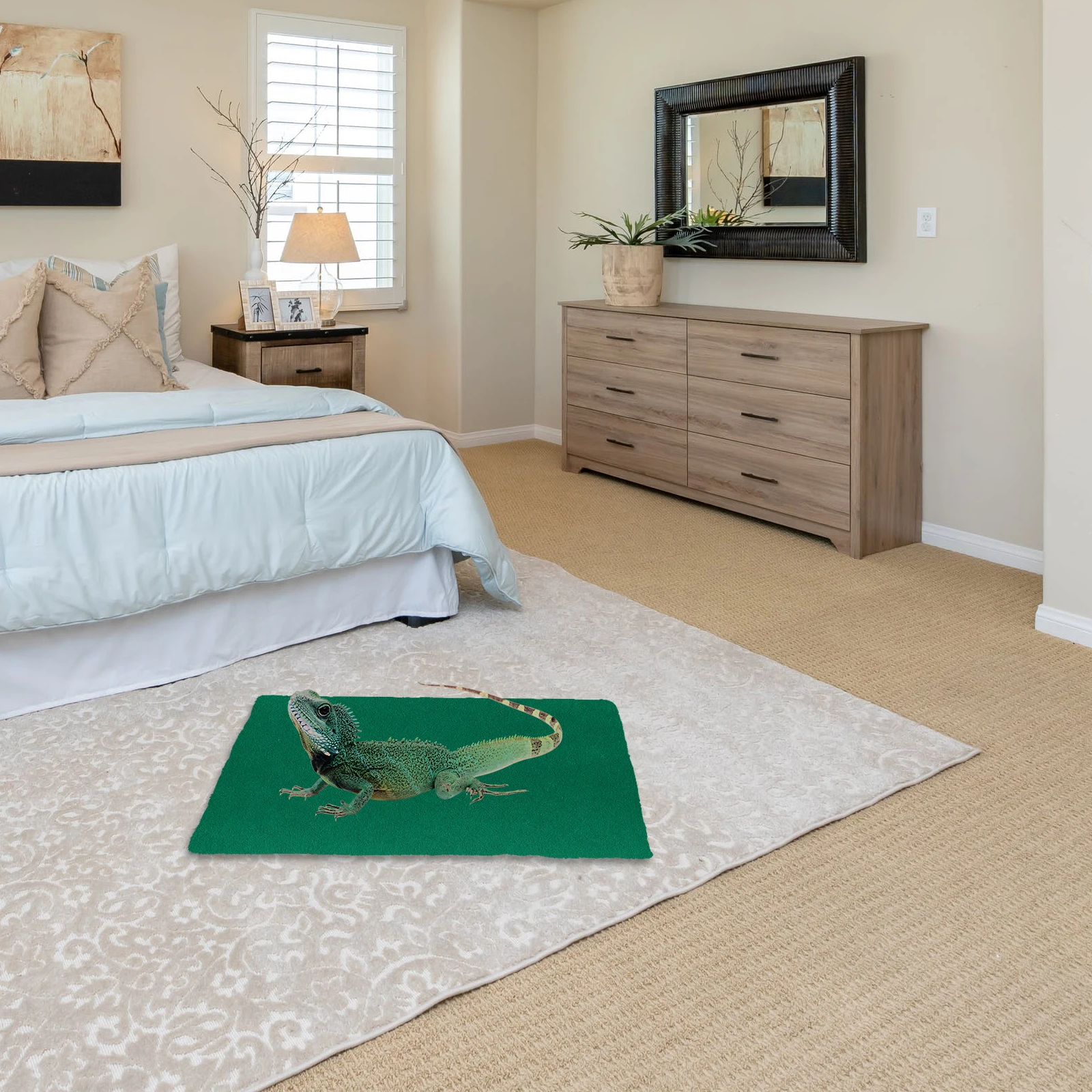 

1Pcs Reptile Carpet Mat Polyester Fiber Absorbent Safe Bedding Reptile Substrate Liner Pet Cage Mat Pet Carpet Crawler Pad