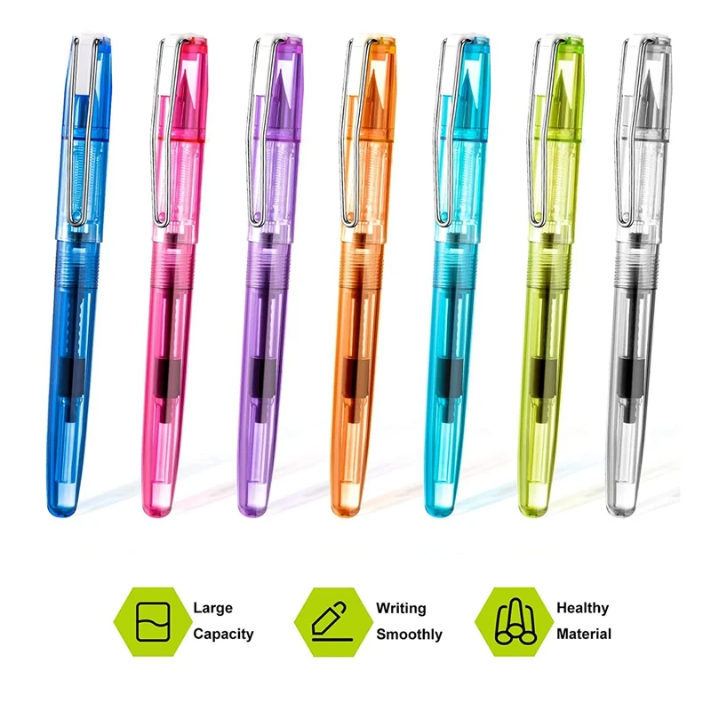 16 قلم قابل لإعادة الملء للاستعمال مرة واحدة لكتابة قلم حبر مميز ذو طرف رفيع قلم حشو المكبس للرسم