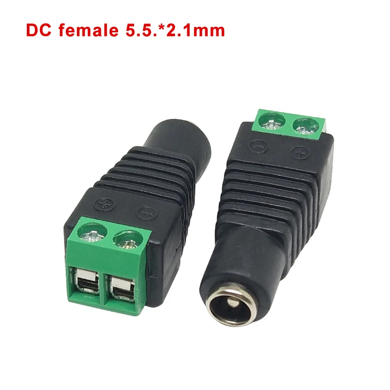 DC Power Plug Connector 2.1mm x 5.5mm 5.5*2.1mm 5.5*2.5mm 3.5*1.35mm (Screw Fastening Type) Needn\'t Welding DC Plug Adapter