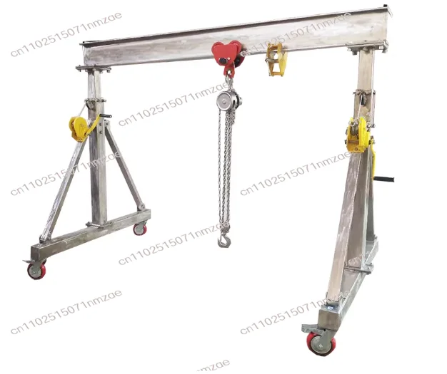 Aluminum alloy gantry crane movable, light, convenient and adjustable, easy to disassemble 304 stainless steel gantry