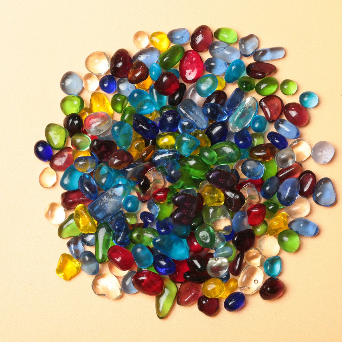 

500g Colorful Glass Gravel Crystal Glazed Stones Fish Tank Ornament Decorative Aquarium Vase Flowerpot Artificial Stones