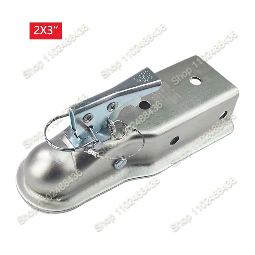 

2 X 3 Inch 5000 LBS Trailer Coupler Straight Tongue Hitch Ball Coupling RV Parts Camper Caravan Accessories