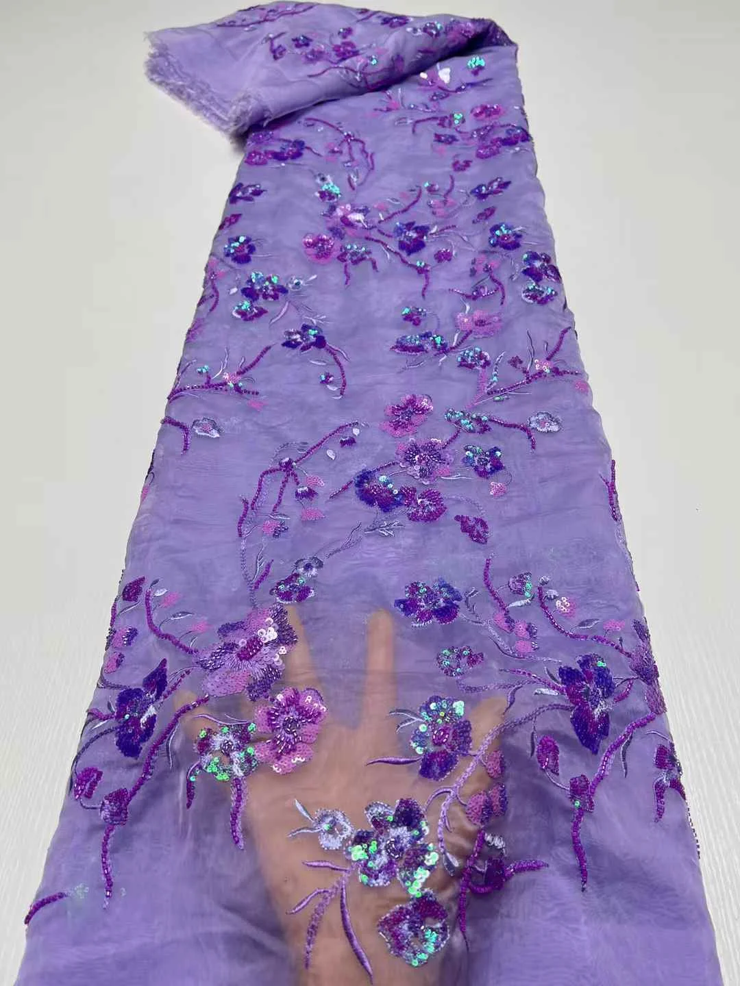 

African lace fabric Beads High Quality Embroidered Sequins Lace french Tulle Lace Fabric For Nigeria Party Wedding Dress