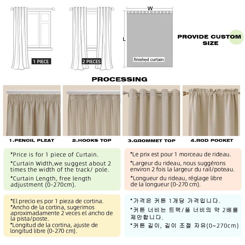 Gold/Silver Printed Blackout Curtains Window For Living Room Bedroom High Shading Door black out Curtains Thick Blinds Drapes