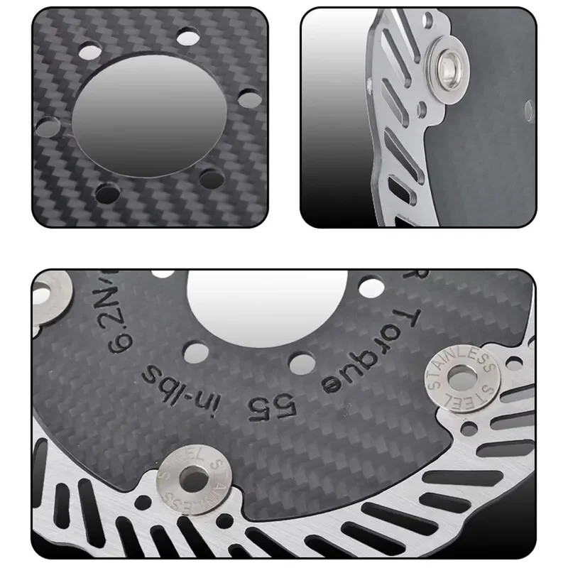 for Carbon Fiber Floating Brake Disc Rotor 140mm 160mm Centerlock Six Bolt MTB Road Bike Cycling Parts Lightweight Heat
