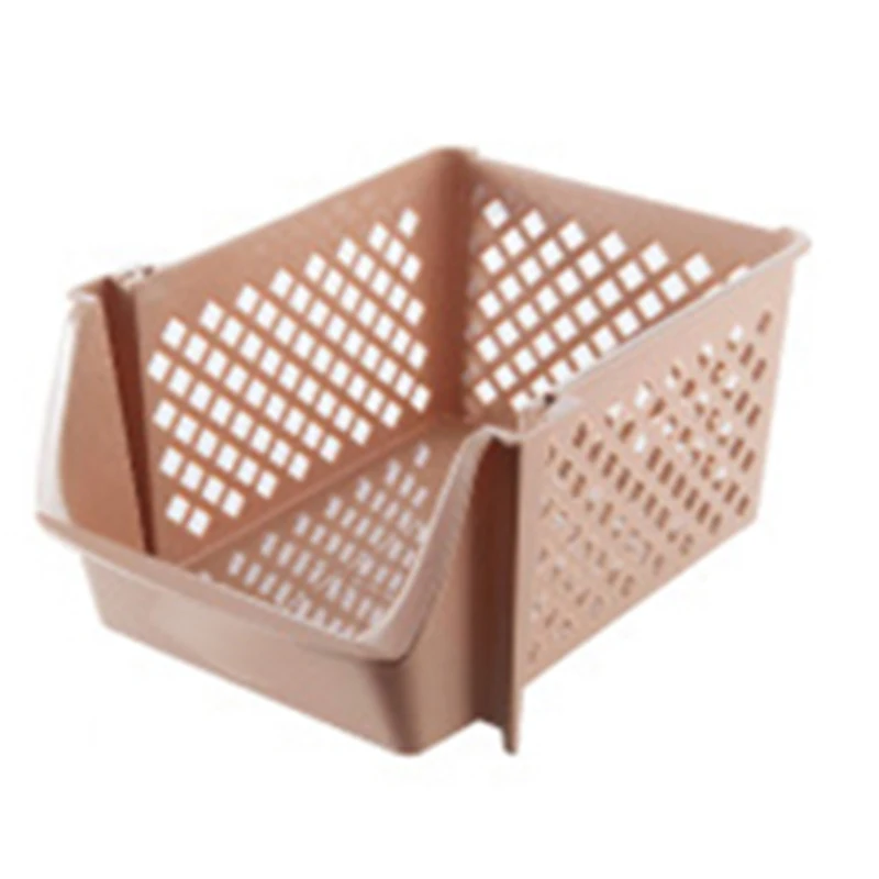 Stackable Plastic Basket Kitchen Storage Basket Fruit & Vegetable Plastic Storage Basket Plastic Storage Rack