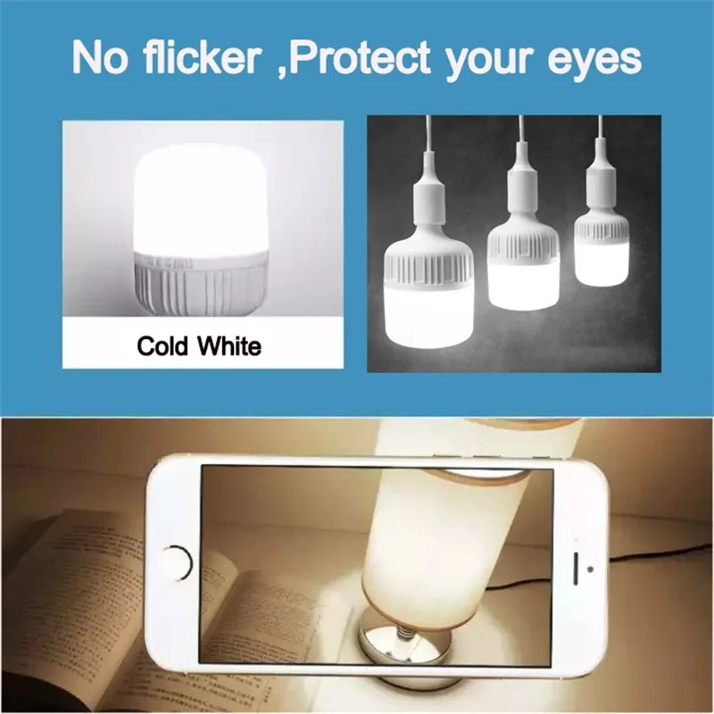 Led Lamp E27 Folding Bulb 30/45/60/80W Lampada Led Light Bulb Garage Light 220V Fan Blade Lights Lighting for home Living Room
