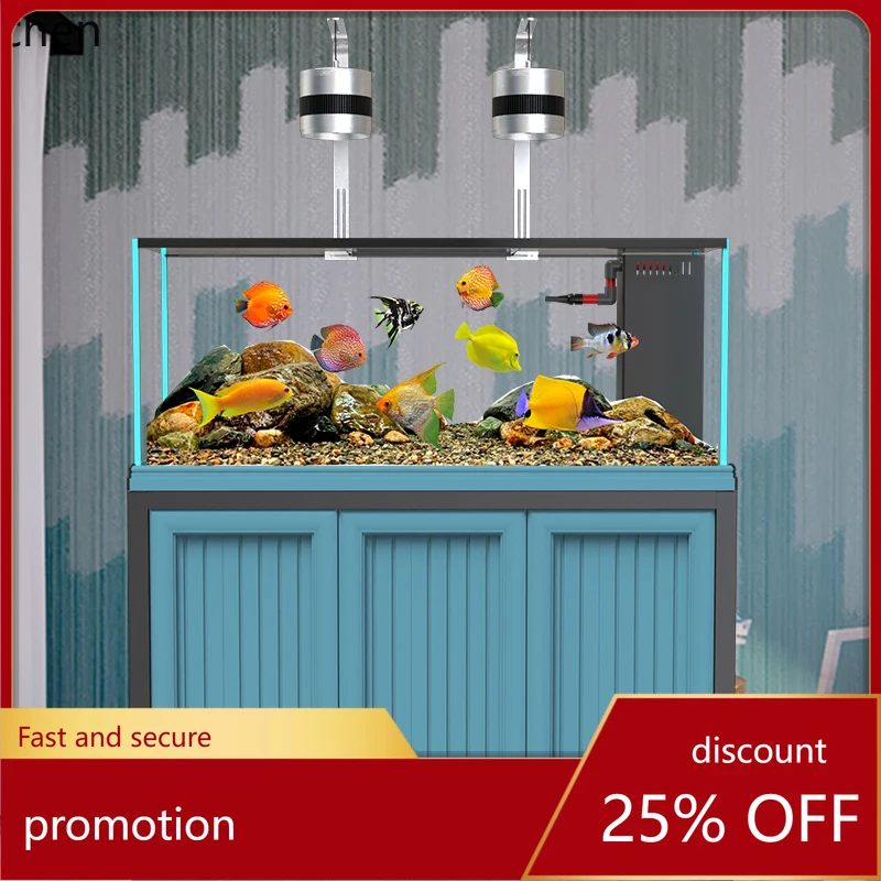 

Аквариум с фианитом для гостиной, не требующий изменения воды, нижний фильтр, аквариум, большой, средний, маленький поток, для домашнего использования