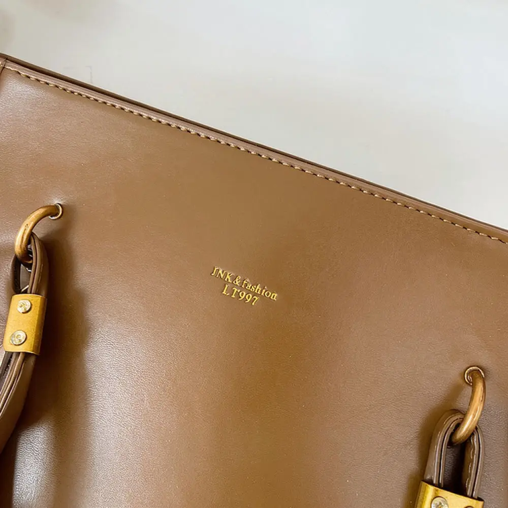 Stylish Large Tote Bag Women Soft PU Leather Handbag Casual Underarm Bag Minimalist Commuter Daily Office Elegant Work Purse