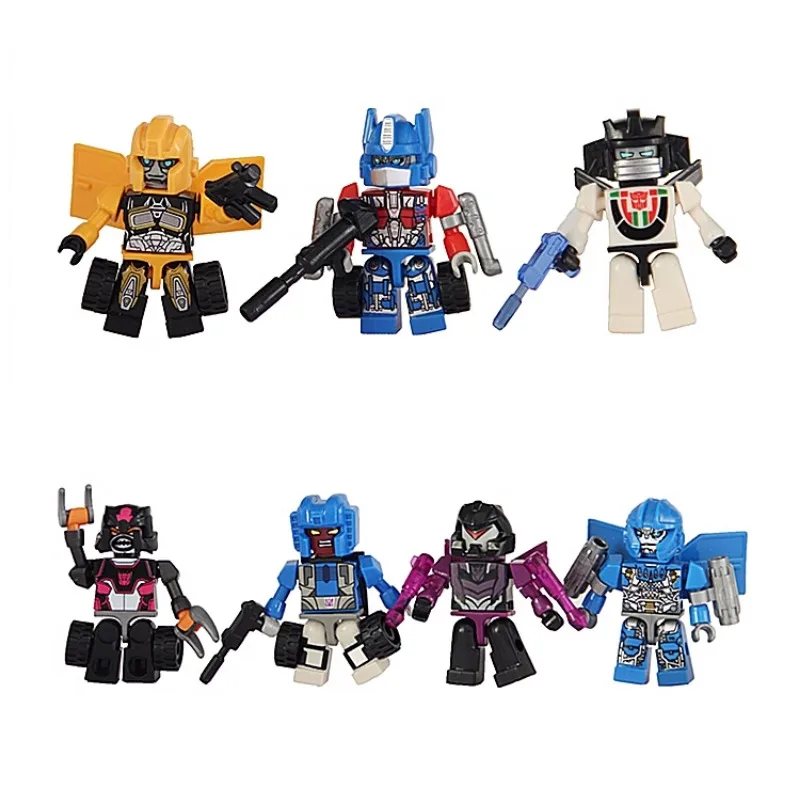 Hasbro Transformers decoración de escritorio Optimus Prime Bumblebee Block Model figuras de acción militares, juguetes para niños, regalo de cumpleaños