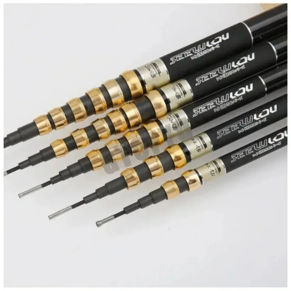 4,5 M/5,4 M/6,3 M/7,2 M/8,0 M Einstellen Position Super Licht lange Harte Carbon Faser Hand Angelrute Teleskop Angelrute Stream – Detail 7