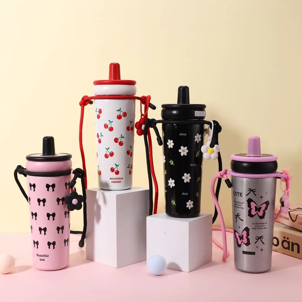 

Durable Stainless Steel Straw Thermal Cup Large Capacity Portable Coffee Mug Leak Proof Leak-proof Car Water Cups Student