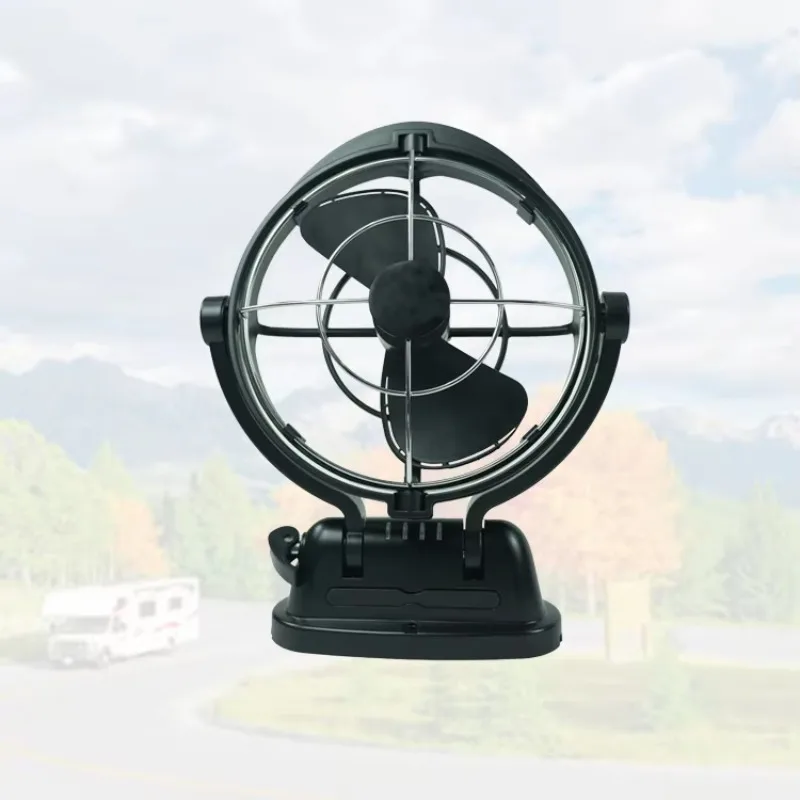 Electric Fan Black Color 12V Fans for Caravan 12 Volte RV Fan ABS Material with Good Ventilation Camper