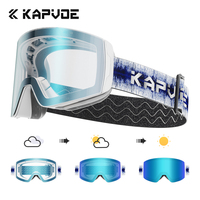 Kapvoe Blue Photochromic Snow Men Magnetic Snowboard Ski Glasses Set Anti-Fog UV400 Protection Women Ski Glasses Skiing Eyewear