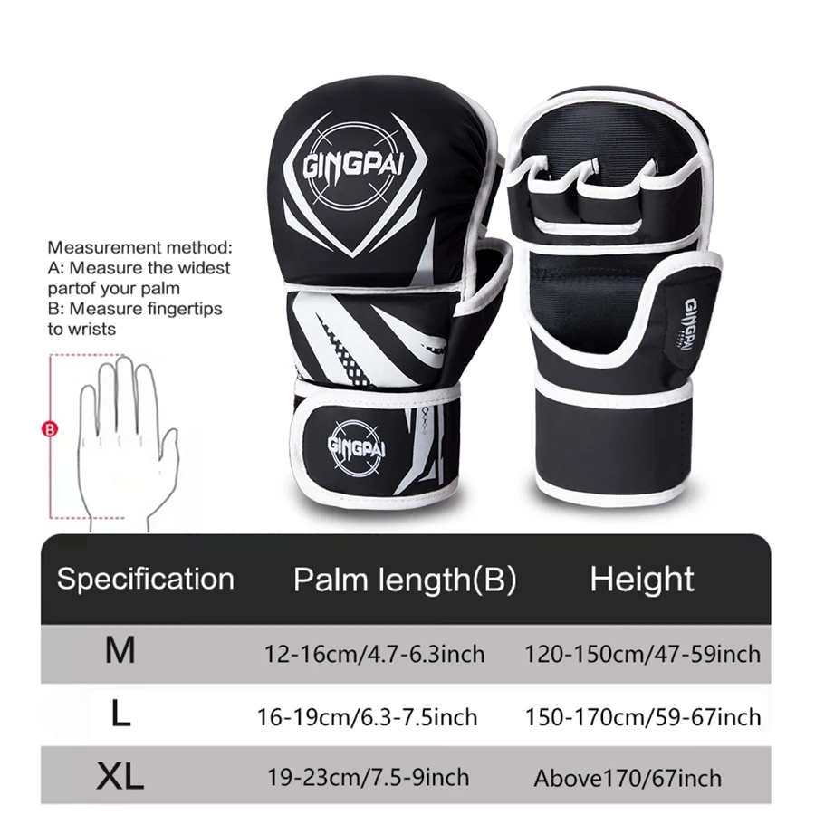 MMA Sanda Boxing Gloves Fighting Muay Thai Women Men Children Training Adult Sandbag Professional Boxing Half Finger Gloves