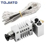 All Metal CR10 Hotend Heatsink Titanium Alloy Heat Break J-head Kit for CR-10 Ender 3 with MK8 0.4mm Nozzle 12/24V 50W Heattube