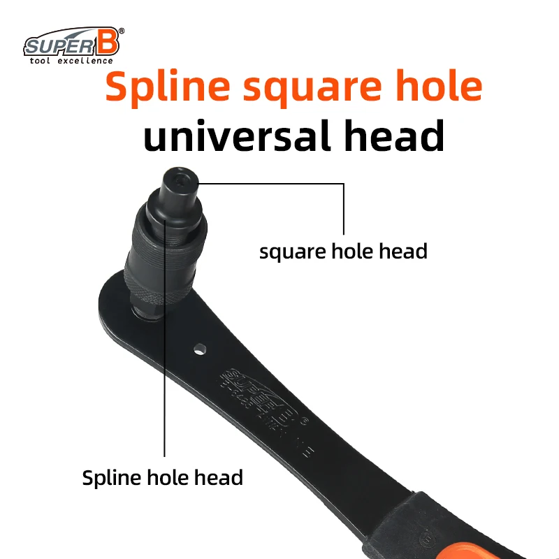 Super B 2 In 1 Cotterless Crank Tool Bicycle Repair Tool for Both Standard Square Type and Shimano® Octalink, ISIS Drive® System