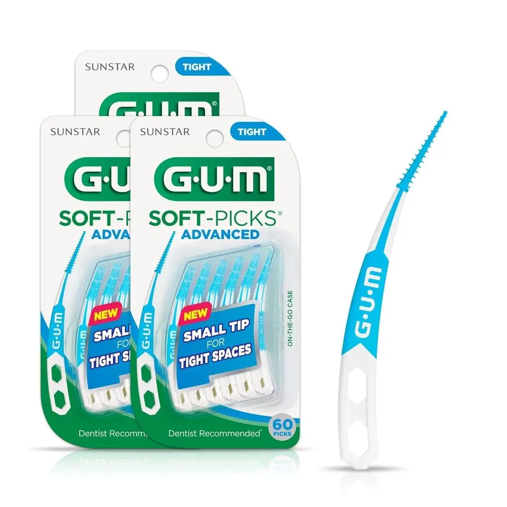 

Disposable Dental Picks and Interdental Brushes, 60 Count, 3 Packs, Easy to Use, Convenient Carry Case, Dentist Approved.