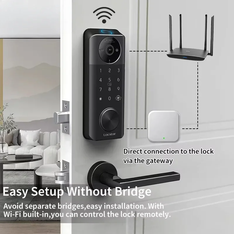 Intelligente sleutelloze toegang Digitale Smart Lock-deur Waterdicht buiten voor houten