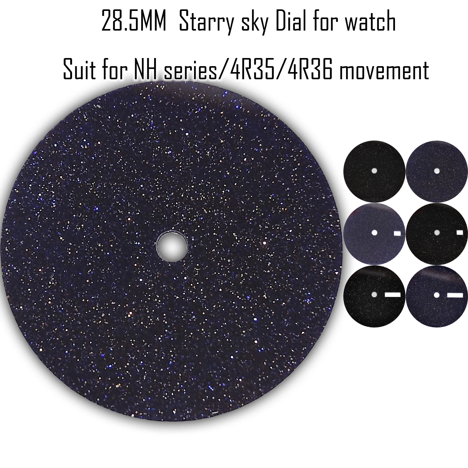 Il quadrante da 28,5 mm ha una superficie del cielo stellato che scintille Il quadrante NH35/36 e il quadrante 4R35 può essere personalizzato con accessori per orologi con logo