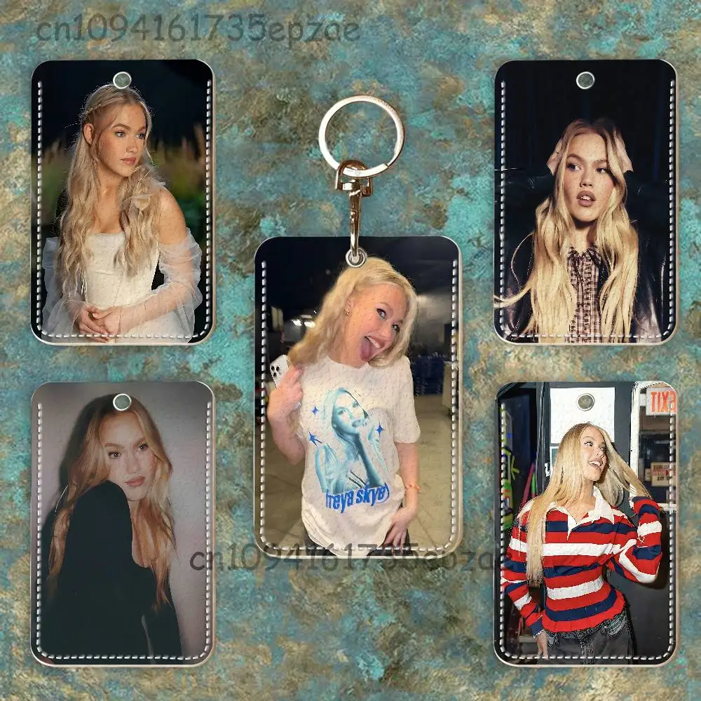 F-Freya S-Skye Custom Access Card Case Leather Card Holder Keychain Key Ring Transportation Card Case Gifts
