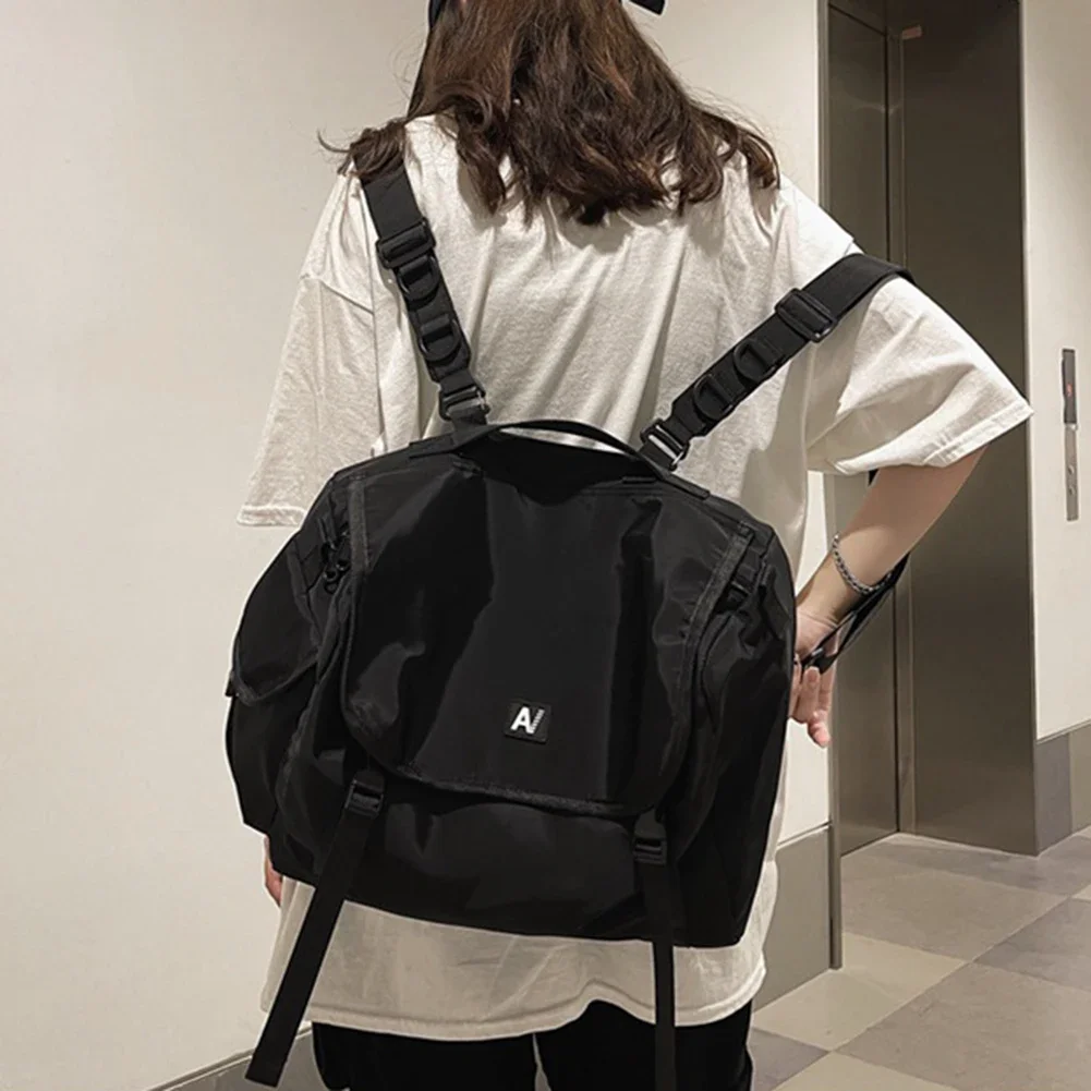 Causal Backpack for Women Men School Bags for Girls College Aesthetic Nylon Backpack Techwear Daypack Harajuku Rucksack Mochila