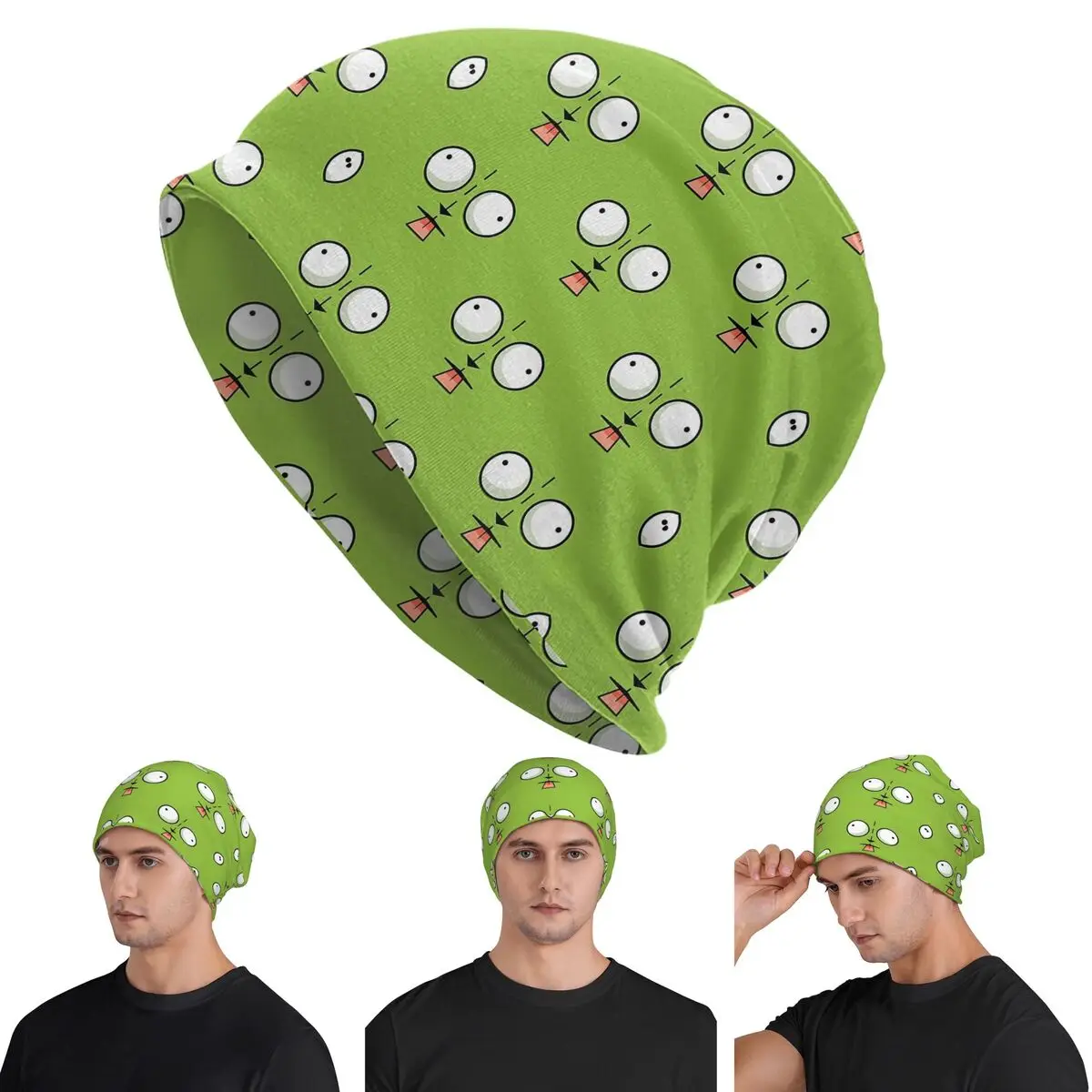 

Gir Face - Invader Zim Cartoon Skullies Шапки Шапки Теплые осенне-зимние уличные шапки Вязаные шапки для мужчин Женщин Взрослых