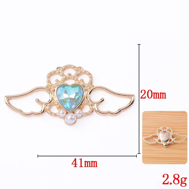 10PCS Baroque pendant fashion trend hollow love wings alloy accessories wholesale personalized collarbone chain earrings accesso