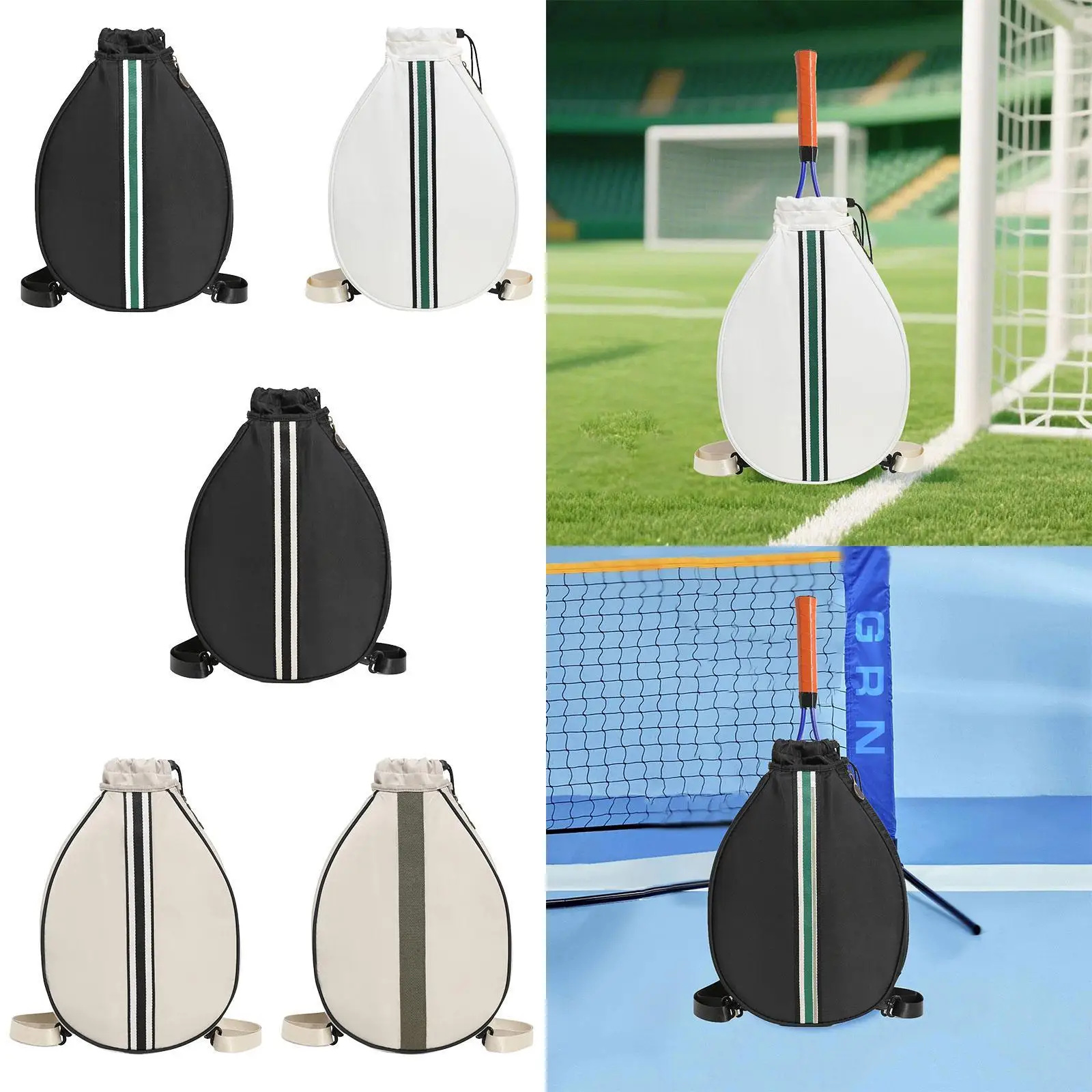 

Tennis Bag Pickleball Bag Water Resistant Organizer Racket Cover for Outdoor Women Men Pickleball Players Badminton Racquet